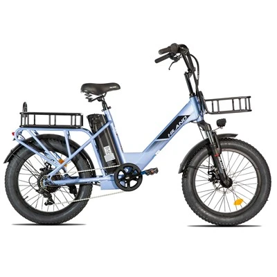 HILAND 20Inch E বাইক 250w রিয়ার হাব মোটর অ্যালুমিনিয়াম অ্যালয় ফ্রেম 7 স্পিড ফ্যাট টায়ার ইলেকট্রিক কার্গো বাইসাইকেল
